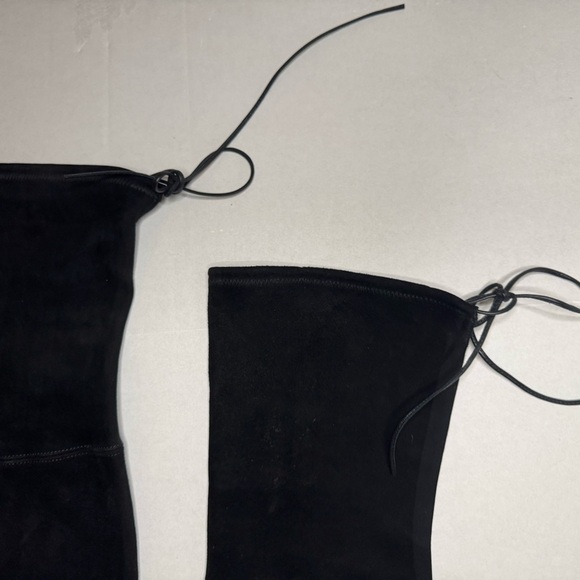 Stuart Weitzman $795 Jocey Suede Over-The-Knee Boots, Black, 7.5 - Picture 6 of 15